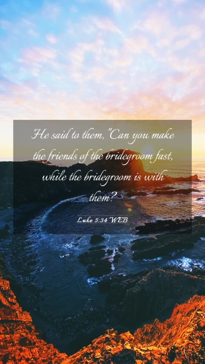 Picture 03 - Luke 5:34 WEB Mobile Phone Wallpaper - He said to them, 