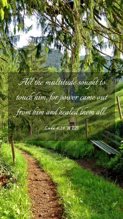 Picture 03 - Luke 6:19 WEB Mobile Phone Wallpaper - All the multitude sought to touch him, for power - Mobile Bible Verse Wallpaper