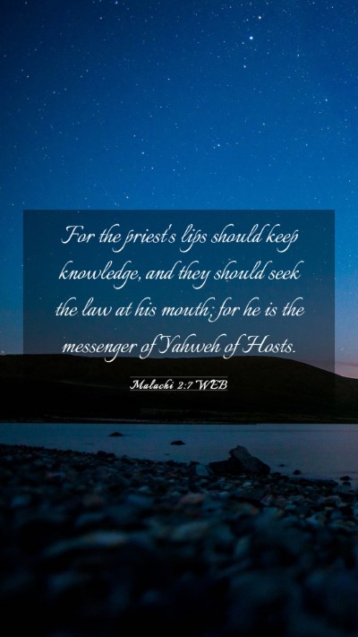 Picture 03 - Malachi 2:7 WEB Mobile Phone Wallpaper - For the priest's lips should keep knowledge, and - Mobile Bible Verse Wallpaper