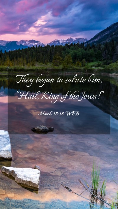 Picture 03 - Mark 15:18 WEB Mobile Phone Wallpaper - They began to salute him, 