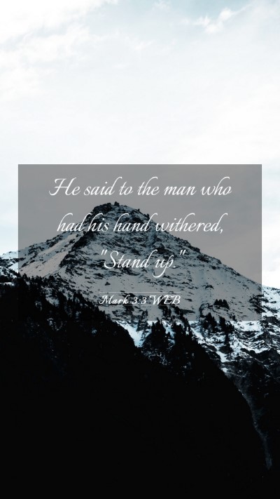 Picture 03 - Mark 3:3 WEB Mobile Phone Wallpaper - He said to the man who had his hand withered, - Mobile Bible Verse Wallpaper