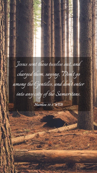 Picture 03 - Matthew 10:5 WEB Mobile Phone Wallpaper - Jesus sent these twelve out, and charged them, - Mobile Bible Verse Wallpaper