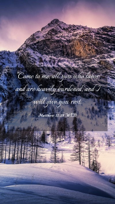 Picture 03 - Matthew 11:28 WEB Mobile Phone Wallpaper - 