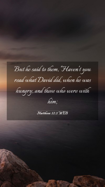 Picture 03 - Matthew 12:3 WEB Mobile Phone Wallpaper - But he said to them, 