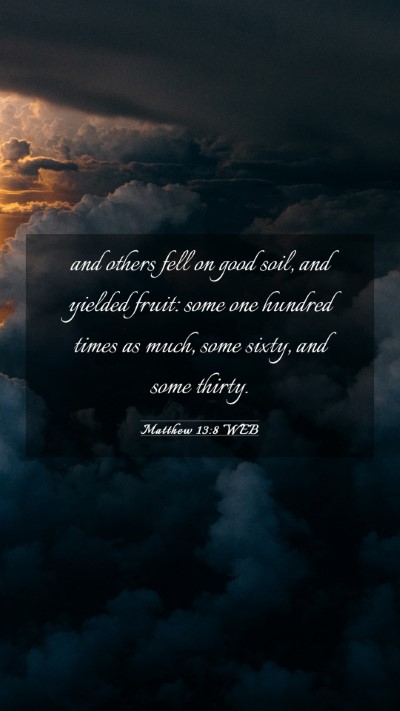 Picture 03 - Matthew 13:8 WEB Mobile Phone Wallpaper - and others fell on good soil, and yielded fruit: - Mobile Bible Verse Wallpaper