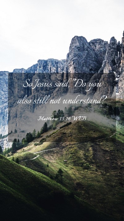 Picture 03 - Matthew 15:16 WEB Mobile Phone Wallpaper - So Jesus said, 