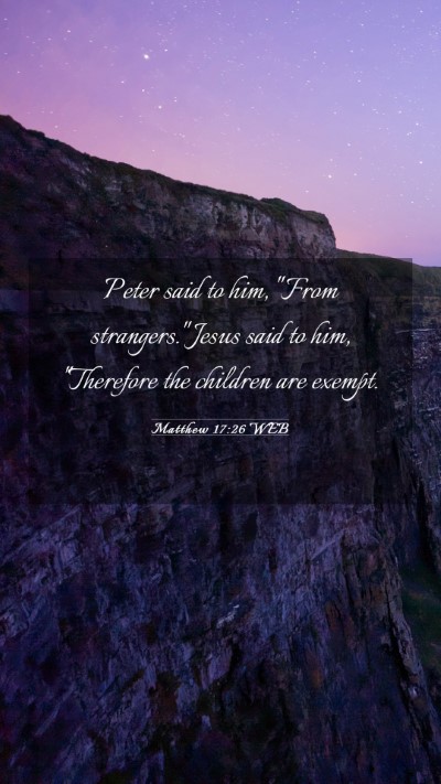 Picture 03 - Matthew 17:26 WEB Mobile Phone Wallpaper - Peter said to him, 