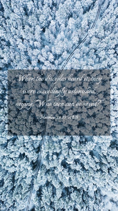 Picture 03 - Matthew 19:25 WEB Mobile Phone Wallpaper - When the disciples heard it, they were - Mobile Bible Verse Wallpaper