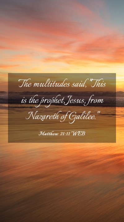 Picture 03 - Matthew 21:11 WEB Mobile Phone Wallpaper - The multitudes said, 