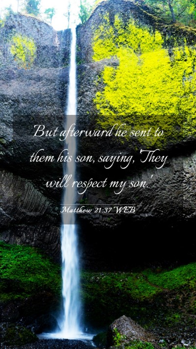 Picture 03 - Matthew 21:37 WEB Mobile Phone Wallpaper - But afterward he sent to them his son, saying, - Mobile Bible Verse Wallpaper