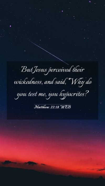 Picture 03 - Matthew 22:18 WEB Mobile Phone Wallpaper - But Jesus perceived their wickedness, and said, - Mobile Bible Verse Wallpaper