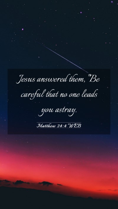 Picture 03 - Matthew 24:4 WEB Mobile Phone Wallpaper - Jesus answered them, 