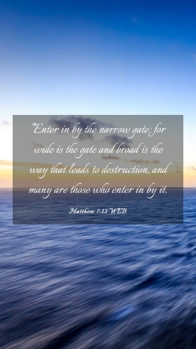 Picture 03 - Matthew 7:13 WEB Mobile Phone Wallpaper - 