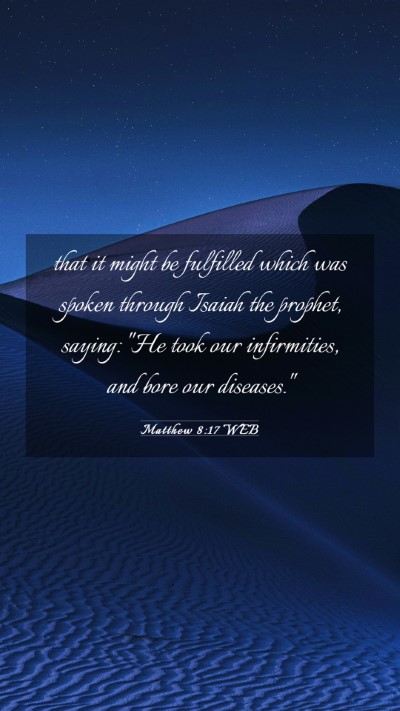 Picture 03 - Matthew 8:17 WEB Mobile Phone Wallpaper - that it might be fulfilled which was spoken - Mobile Bible Verse Wallpaper