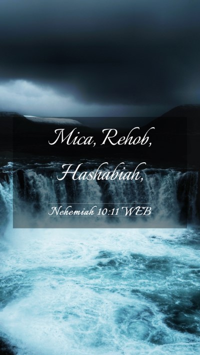 Picture 03 - Nehemiah 10:11 WEB Mobile Phone Wallpaper - Mica, Rehob, - Mobile Bible Verse Wallpaper