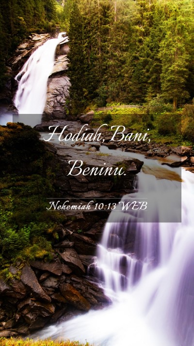 Picture 03 - Nehemiah 10:13 WEB Mobile Phone Wallpaper - Hodiah, Bani, - Mobile Bible Verse Wallpaper