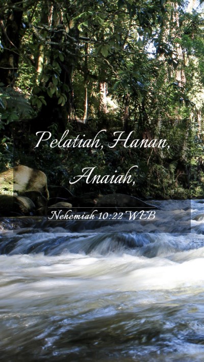 Picture 03 - Nehemiah 10:22 WEB Mobile Phone Wallpaper - Pelatiah, Hanan, - Mobile Bible Verse Wallpaper