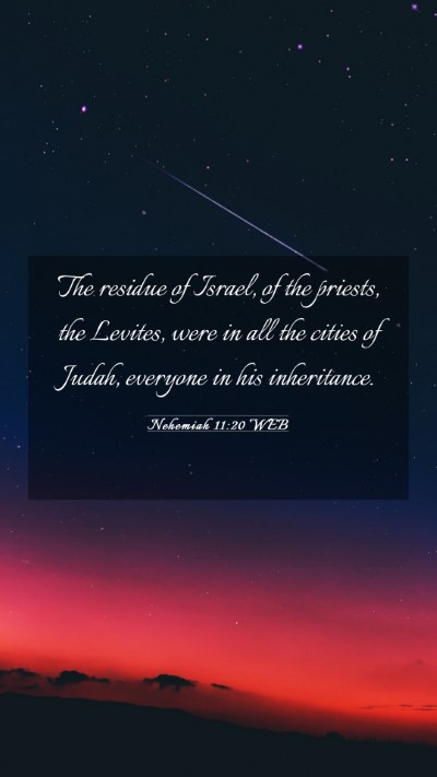 Picture 03 - Nehemiah 11:20 WEB Mobile Phone Wallpaper - The residue of Israel, of the priests, the - Mobile Bible Verse Wallpaper