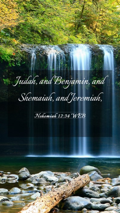 Picture 03 - Nehemiah 12:34 WEB Mobile Phone Wallpaper - Judah, and Benjamin, and Shemaiah, and - Mobile Bible Verse Wallpaper