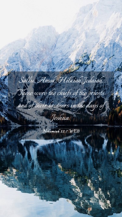 Picture 03 - Nehemiah 12:7 WEB Mobile Phone Wallpaper - Sallu, Amok, Hilkiah, Jedaiah. These were the - Mobile Bible Verse Wallpaper
