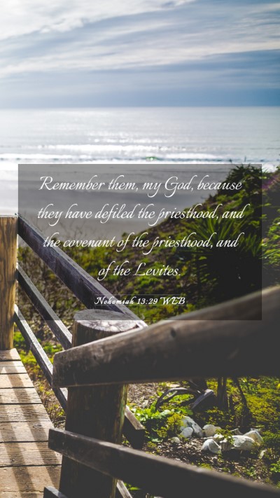 Picture 03 - Nehemiah 13:29 WEB Mobile Phone Wallpaper - Remember them, my God, because they have defiled - Mobile Bible Verse Wallpaper