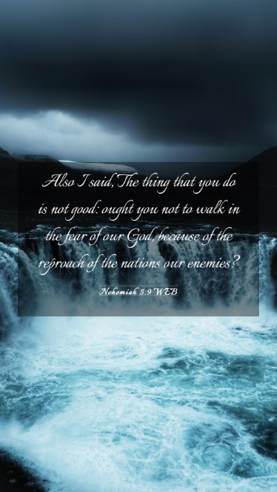 Picture 03 - Nehemiah 5:9 WEB Mobile Phone Wallpaper - Also I said, The thing that you do is not good: - Mobile Bible Verse Wallpaper