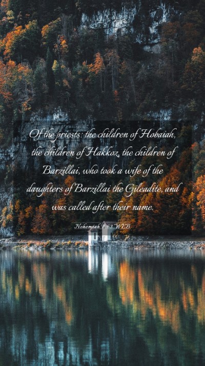 Picture 03 - Nehemiah 7:63 WEB Mobile Phone Wallpaper - Of the priests: the children of Hobaiah, the - Mobile Bible Verse Wallpaper