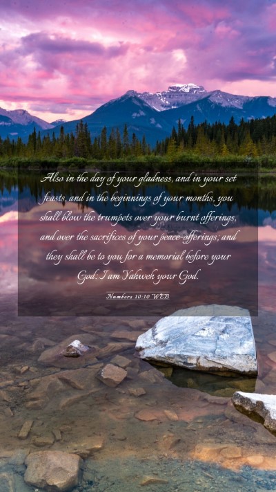Picture 03 - Numbers 10:10 WEB Mobile Phone Wallpaper - Also in the day of your gladness, and in your set - Mobile Bible Verse Wallpaper