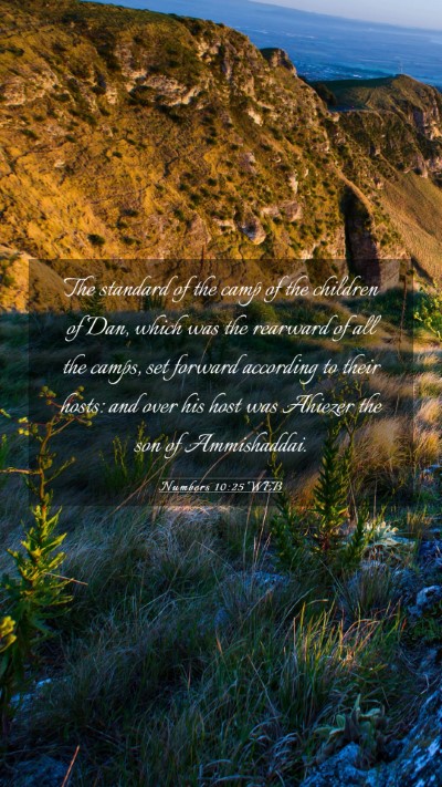Picture 03 - Numbers 10:25 WEB Mobile Phone Wallpaper - The standard of the camp of the children of Dan, - Mobile Bible Verse Wallpaper
