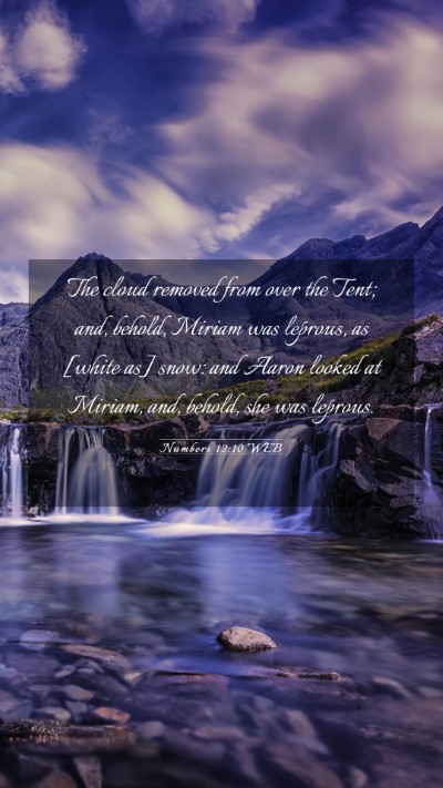 Picture 03 - Numbers 12:10 WEB Mobile Phone Wallpaper - The cloud removed from over the Tent; and, - Mobile Bible Verse Wallpaper