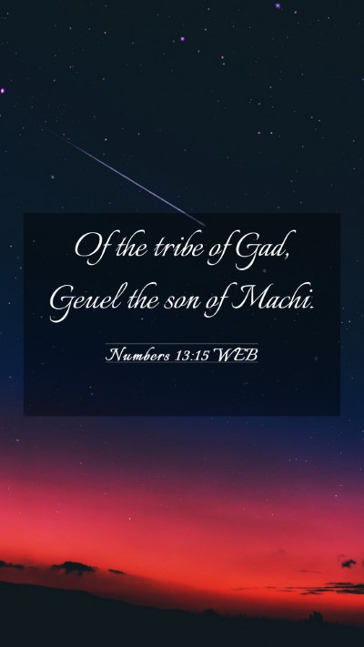 Picture 03 - Numbers 13:15 WEB Mobile Phone Wallpaper - Of the tribe of Gad, Geuel the son of - Mobile Bible Verse Wallpaper