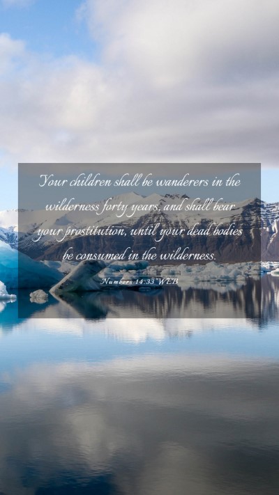 Picture 03 - Numbers 14:33 WEB Mobile Phone Wallpaper - Your children shall be wanderers in the - Mobile Bible Verse Wallpaper