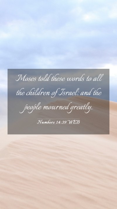 Picture 03 - Numbers 14:39 WEB Mobile Phone Wallpaper - Moses told these words to all the children of - Mobile Bible Verse Wallpaper