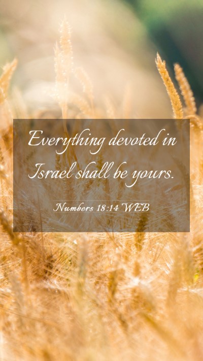 Picture 03 - Numbers 18:14 WEB Mobile Phone Wallpaper - Everything devoted in Israel shall be - Mobile Bible Verse Wallpaper
