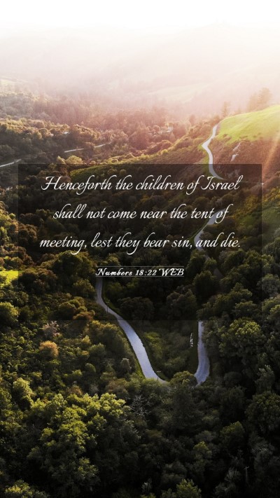 Picture 03 - Numbers 18:22 WEB Mobile Phone Wallpaper - Henceforth the children of Israel shall not come - Mobile Bible Verse Wallpaper