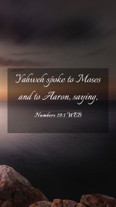 Picture 03 - Numbers 19:1 WEB Mobile Phone Wallpaper - Yahweh spoke to Moses and to Aaron, - Mobile Bible Verse Wallpaper