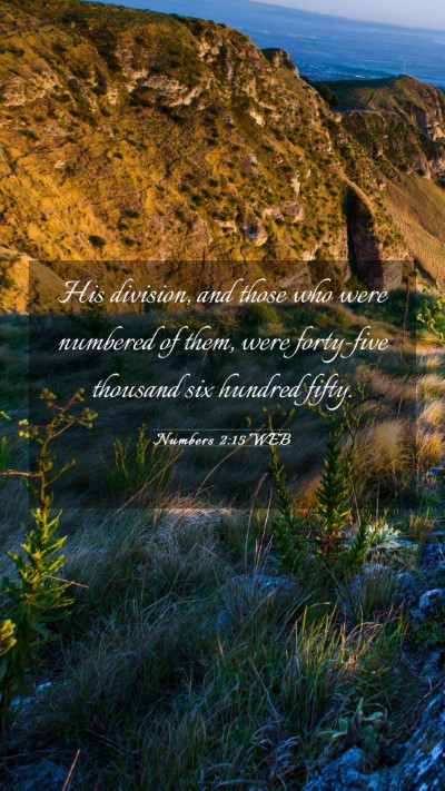 Picture 03 - Numbers 2:15 WEB Mobile Phone Wallpaper - His division, and those who were numbered of - Mobile Bible Verse Wallpaper