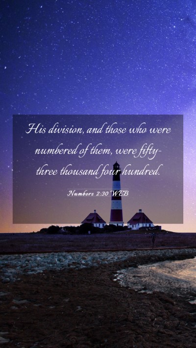 Picture 03 - Numbers 2:30 WEB Mobile Phone Wallpaper - His division, and those who were numbered of - Mobile Bible Verse Wallpaper