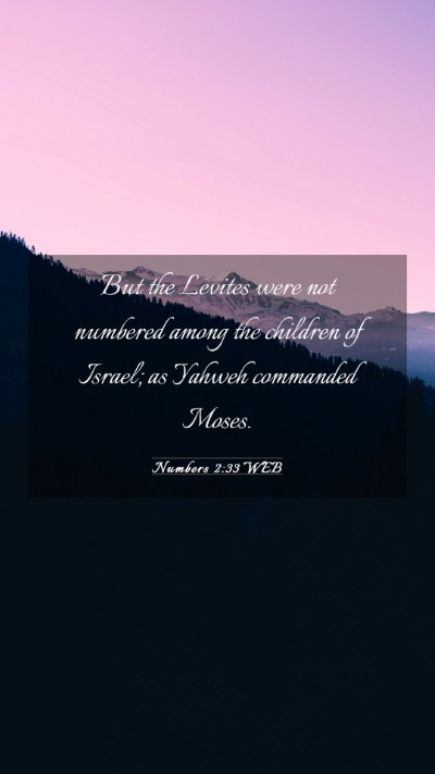 Picture 03 - Numbers 2:33 WEB Mobile Phone Wallpaper - But the Levites were not numbered among the - Mobile Bible Verse Wallpaper