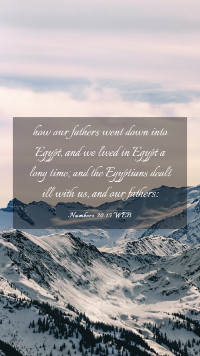 Picture 03 - Numbers 20:15 WEB Mobile Phone Wallpaper - how our fathers went down into Egypt, and we - Mobile Bible Verse Wallpaper