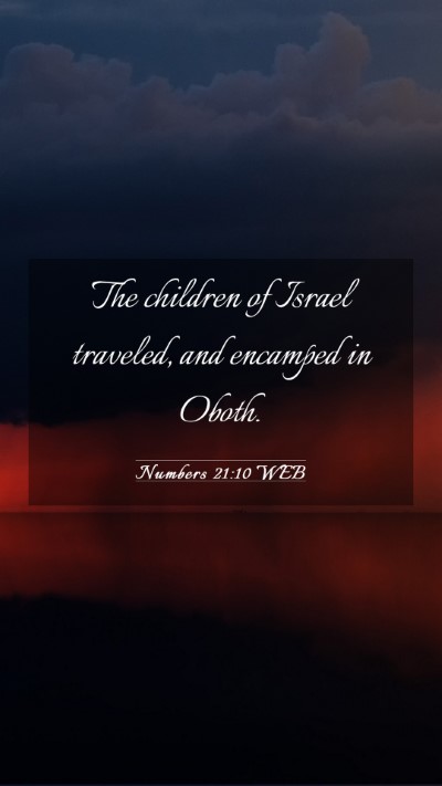 Picture 03 - Numbers 21:10 WEB Mobile Phone Wallpaper - The children of Israel traveled, and encamped in - Mobile Bible Verse Wallpaper