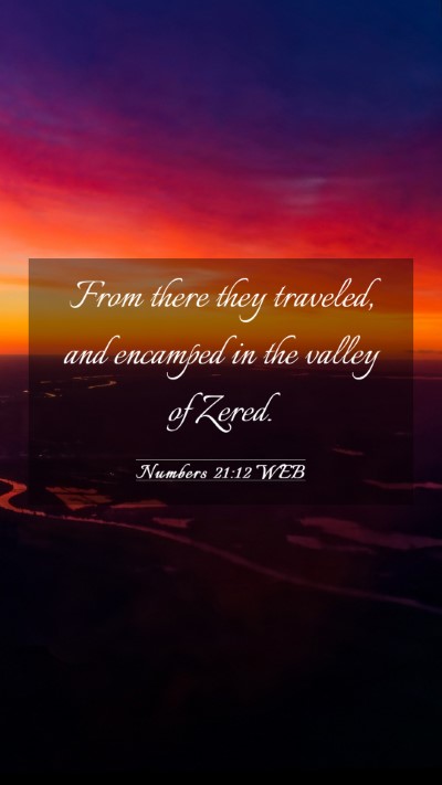 Picture 03 - Numbers 21:12 WEB Mobile Phone Wallpaper - From there they traveled, and encamped in the - Mobile Bible Verse Wallpaper