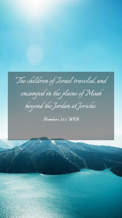 Picture 03 - Numbers 22:1 WEB Mobile Phone Wallpaper - The children of Israel traveled, and encamped in - Mobile Bible Verse Wallpaper