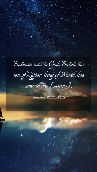 Picture 03 - Numbers 22:10 WEB Mobile Phone Wallpaper - Balaam said to God, Balak the son of Zippor, king - Mobile Bible Verse Wallpaper