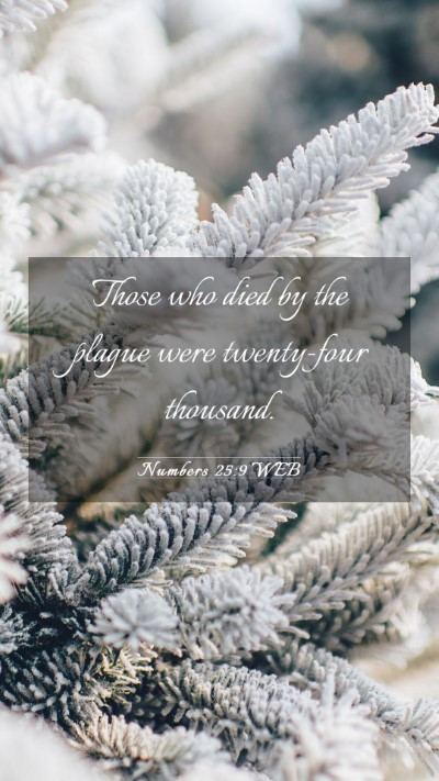Picture 03 - Numbers 25:9 WEB Mobile Phone Wallpaper - Those who died by the plague were twenty-four - Mobile Bible Verse Wallpaper