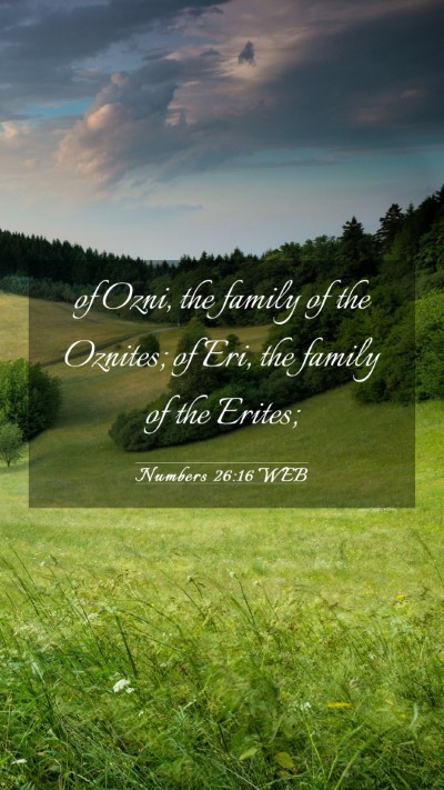 Picture 03 - Numbers 26:16 WEB Mobile Phone Wallpaper - of Ozni, the family of the Oznites; of Eri, the - Mobile Bible Verse Wallpaper