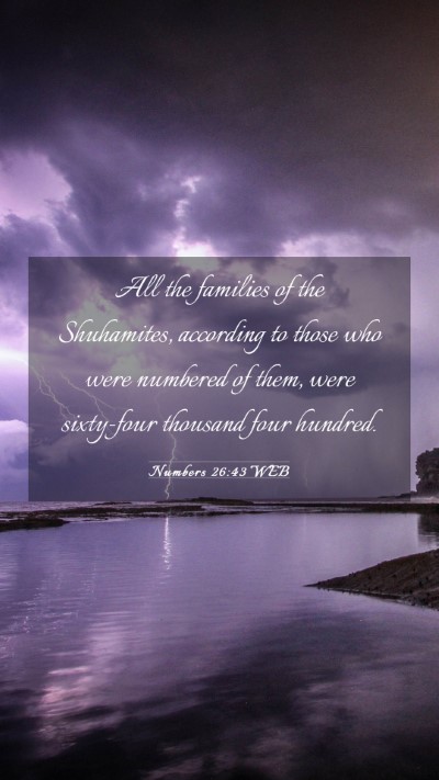 Picture 03 - Numbers 26:43 WEB Mobile Phone Wallpaper - All the families of the Shuhamites, according to - Mobile Bible Verse Wallpaper
