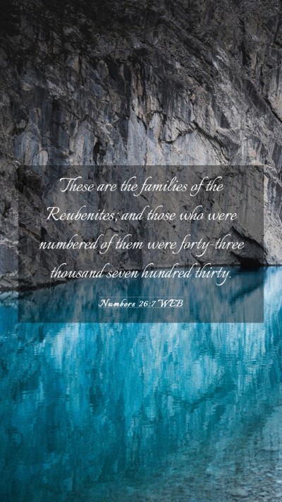 Picture 03 - Numbers 26:7 WEB Mobile Phone Wallpaper - These are the families of the Reubenites; and - Mobile Bible Verse Wallpaper