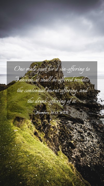 Picture 03 - Numbers 28:15 WEB Mobile Phone Wallpaper - One male goat for a sin-offering to Yahweh; it - Mobile Bible Verse Wallpaper