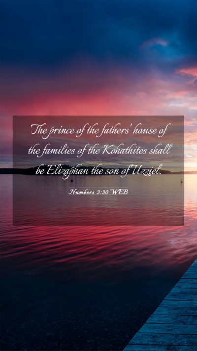 Picture 03 - Numbers 3:30 WEB Mobile Phone Wallpaper - The prince of the fathers' house of the families - Mobile Bible Verse Wallpaper